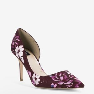 New in Box WHBM Ella D'Orsay Floral Heels